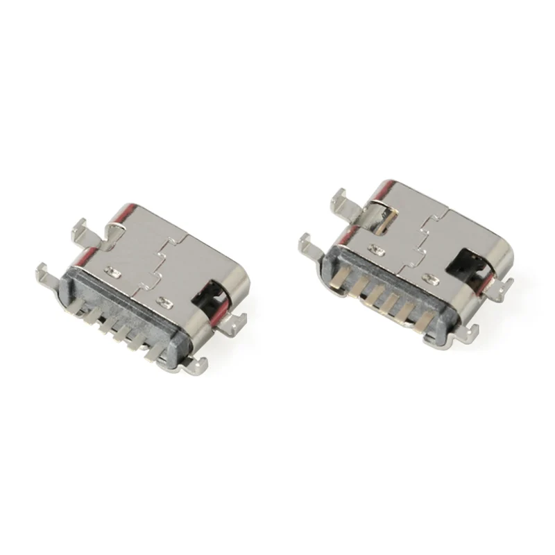 10 шт. разъем Micro USB Type-C 3 1 6 Pin SMT гнездовой размещение SMD DIP для печатных плат