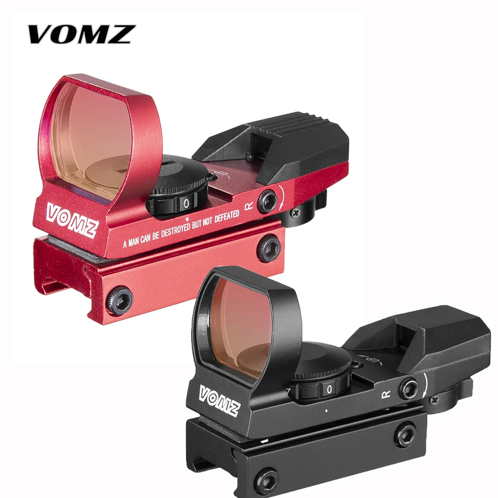 

VOMZ Hunting Riflescope Airsoft Optics Scope Holographic Red Dot Sight Reflex 4 Reticle Tactical Gun Accessories fit 20mm Rail