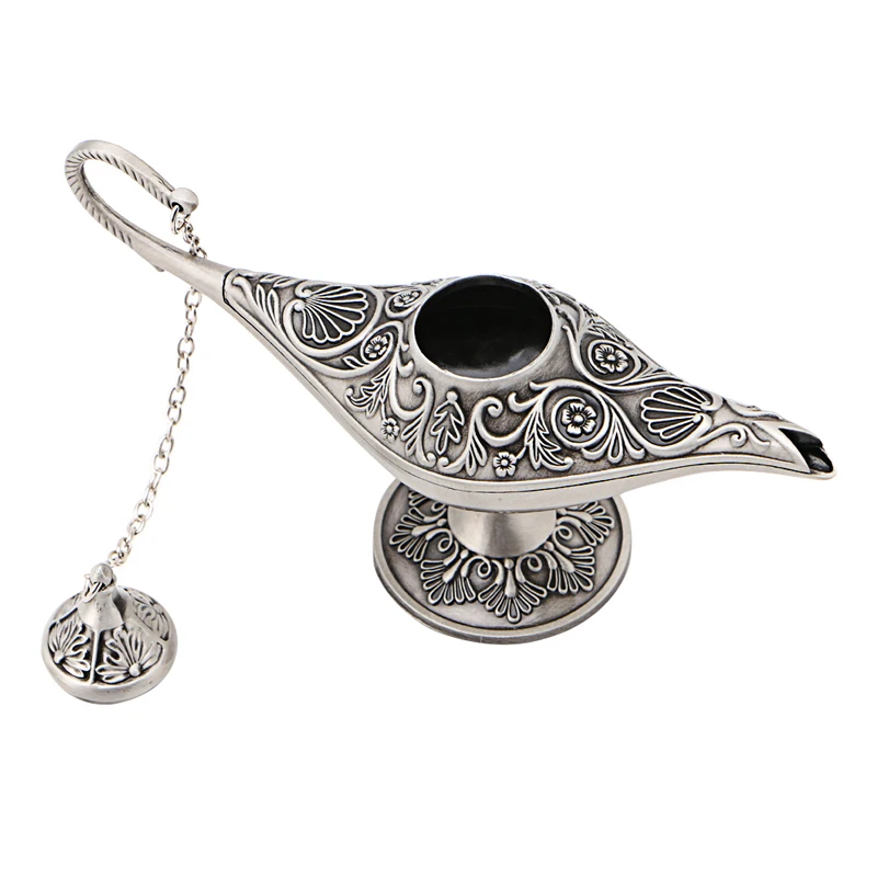 Серебристо легенда с рисунком &quotАладдин&quot Волшебный Джинн светильник желая