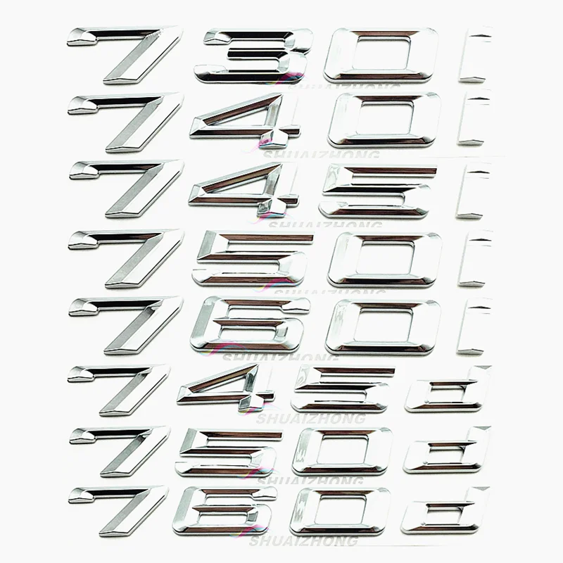 3D ABS серебристые или черные буквы номер автомобиля задний багажник наклейка