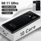 Новый смартфон Global Mi 11 Ultra, 16 ГБ + 512 ГБ, 10 ядер, камера 48 МП, стандартная версия, сотовый телефон Android, мобильные телефоны 6800 мАч