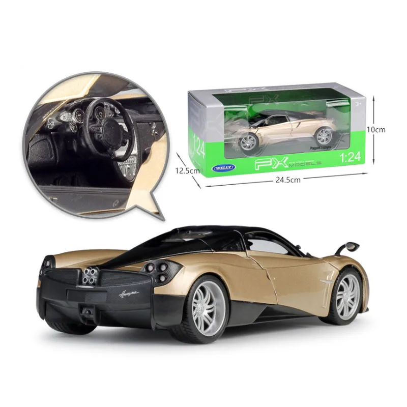 Welly 1:24 литье под давлением HUAYRA спортивный автомобиль Белый Красный Синий Золотой