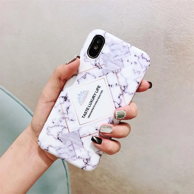 Для Iphone 7 8 Plus 6s мраморная Иллюстрация шаблон чехол для телефона IPhone X XS 6 глянцевый
