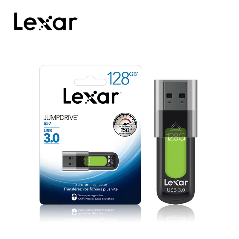 Lexar JumpDrive S57 флешка 32 ГБ 256 бит 128 ГБ|USB флэш-накопители| |