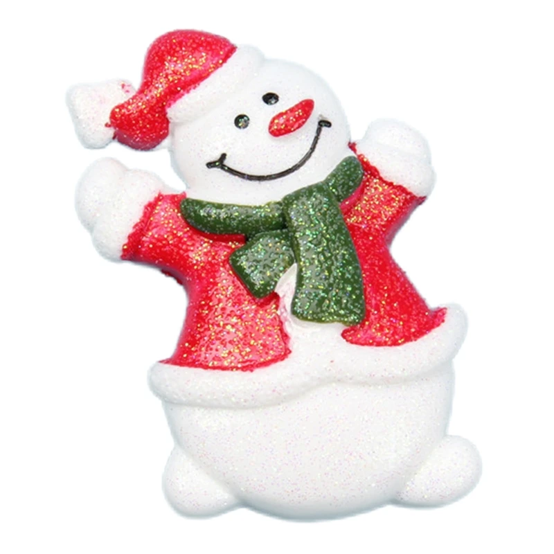 

1Pc Christmas Resin Flat Back Buttons Ornament Embellishments Pendant Charms for DIY Crafts Fridge Sticker Accessories
