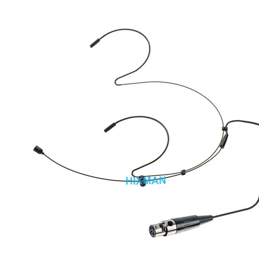 Фото HIXMAN черный HM1-SL с двойным ушным всенаправленный микрофон гарнитуры для Shure LINE6 JTS
