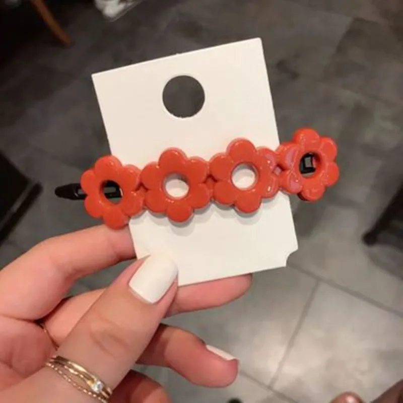 

1pcs Japan Korean Style Women Small Flower Hair Clips Hairpins Candy Color Irregular Barrettes Girls Hairgrips Hair Accessories