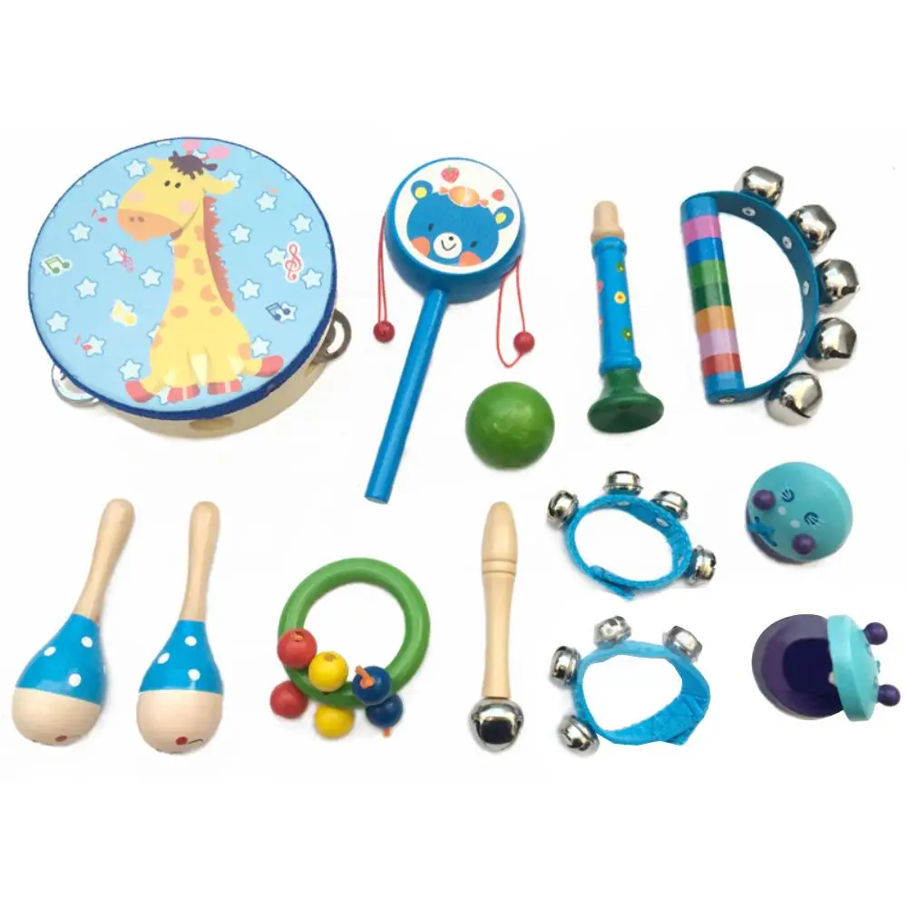 

13Pcs/Set Wooden Toy Musical Instrument Percussion Instrument Montessori Teaching Aid Educational Toy Children Gift
