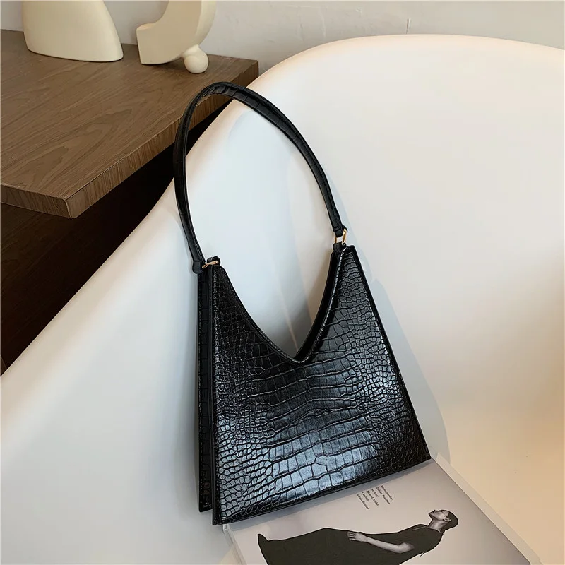 Сумка на плечо из искусственной кожи с крокодиловым узором для женщин новинка 2020