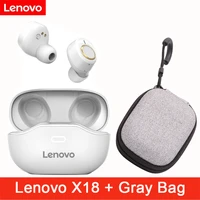 lenovo x18 wireless bluetooth 5 0 earphone noise cancelling true wireless deep bass original headset super light waterproof