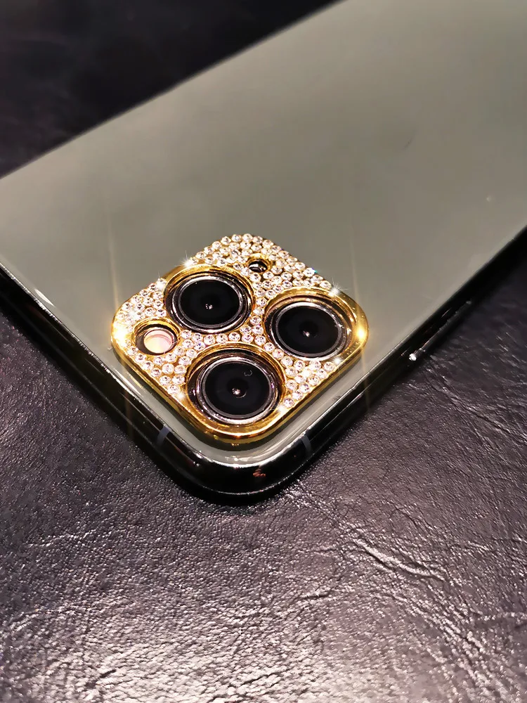 3D Блестящий Алмазный шикарный протектор объектива камеры со стразами для iPhone 11 Pro