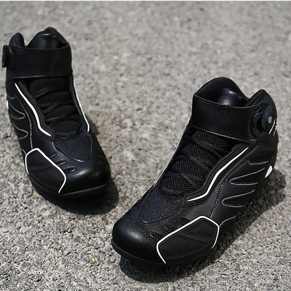 New Motorcycle Boots Riding Boots Motorcycle Shoes Men Breathable Botas Moto Boots Hombre Motorbike Biker Touring Ankle Shoes