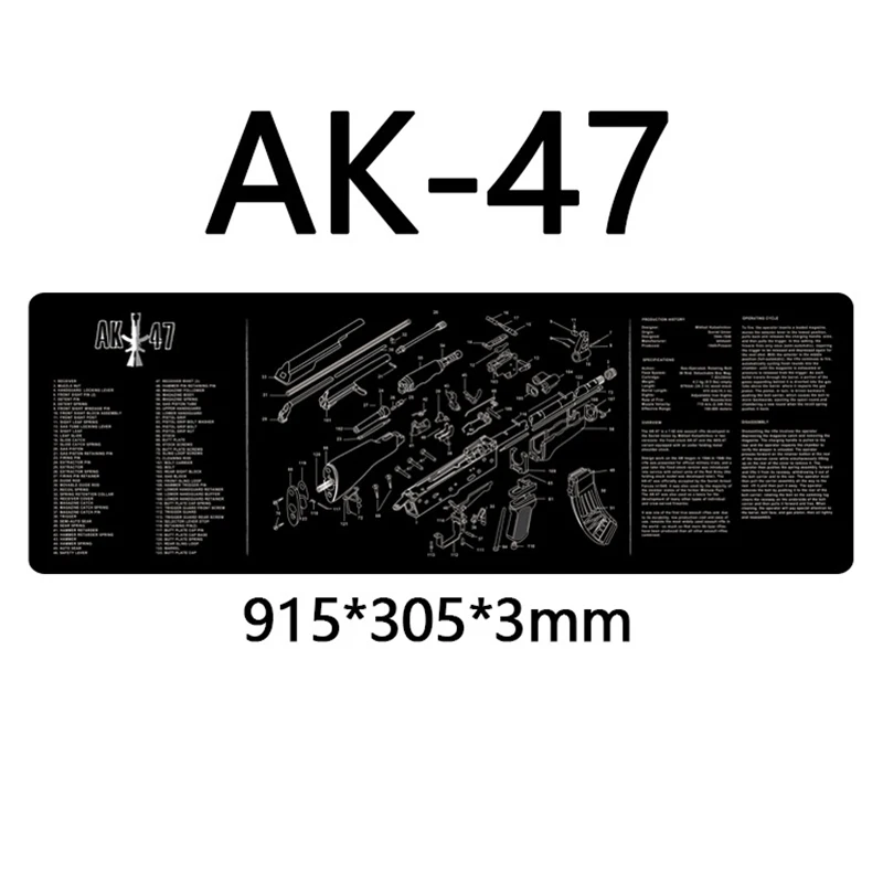 Gun Cleaning Mat Glock AK47 AR 15 Remington 870 HK USP SIG SAUER P226 BERETTA 92 Bench Airsoft Hunting Accessories Equipment | Спорт и