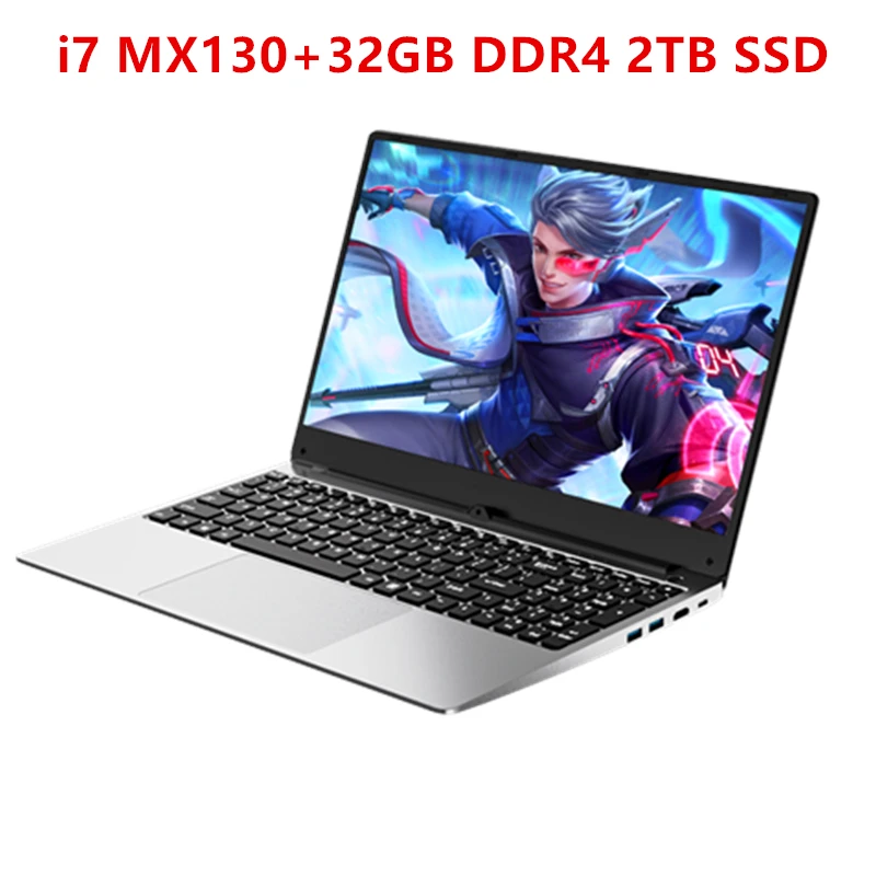 Игровой ноутбук 15 6 дюйма Intel Core i7 6500U MX130 2 ГБ 32 ОЗУ 2T SSD Windows 10 металлический