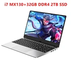 Игровой ноутбук 15,6 дюйма Intel Core i7 6500U MX130 2 ГБ 32 ГБ ОЗУ 2T SSD Windows 10 металлический ноутбук ультрабук AC WiFi BT