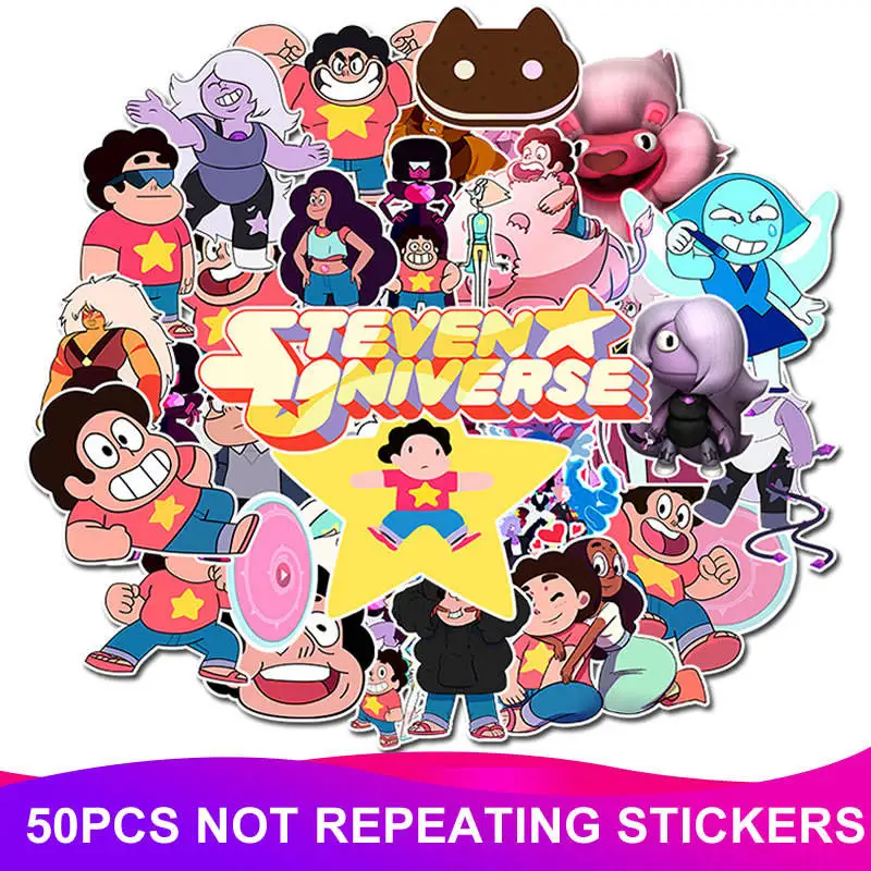 Steven Universe 50 шт./упак. милый мультфильм Стивен Вселенная наклейки водонепроницаемый чемодан для скейтборда телефон ноутбук забавные наклейки Дети Классические игрушки - Цвет: Steven Universe