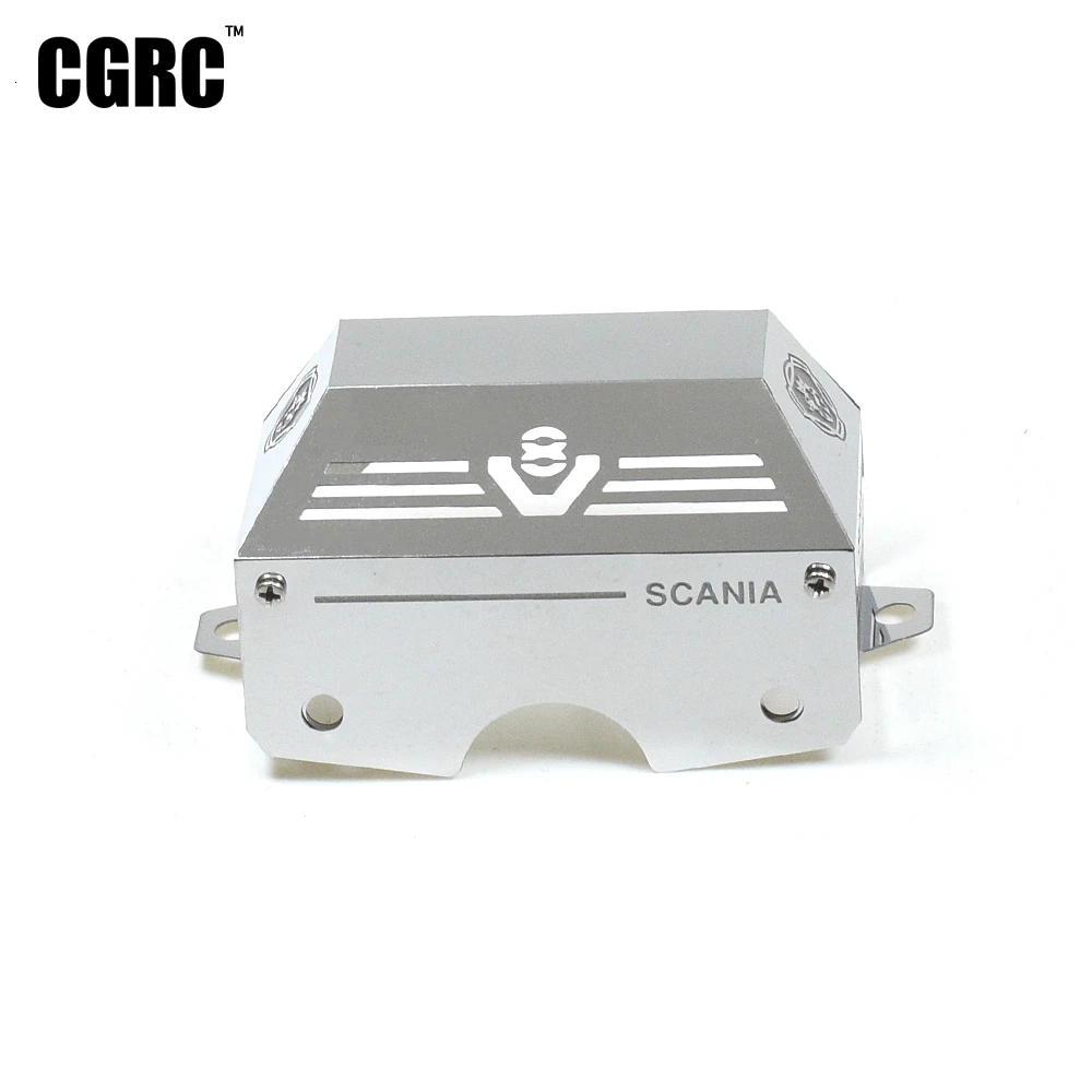 Металлическая крышка волнистой коробки двигателя для грузовика 1/14 Тамия Скания