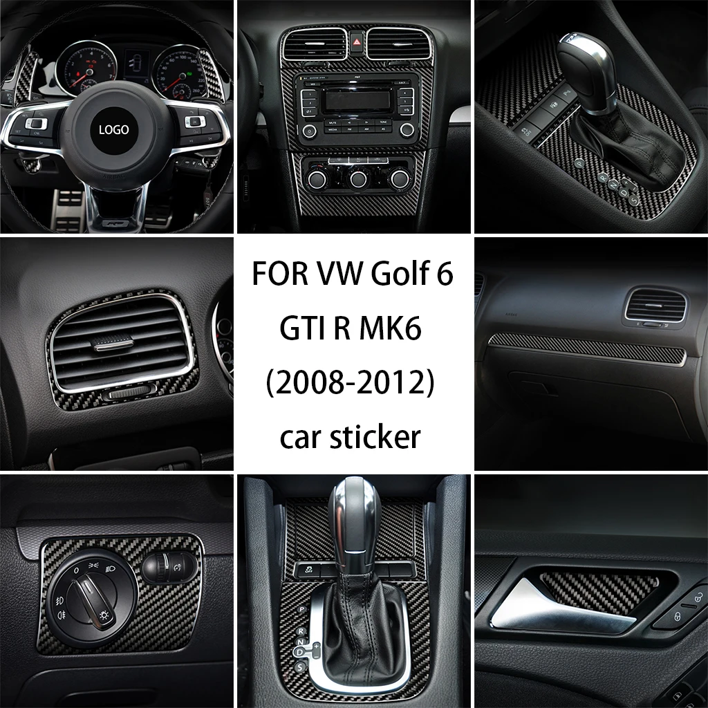 Украшение для автомобиля из углеродного волокна подходит VW Golf 6 GTI R MK6 2008 2009 2010 2011