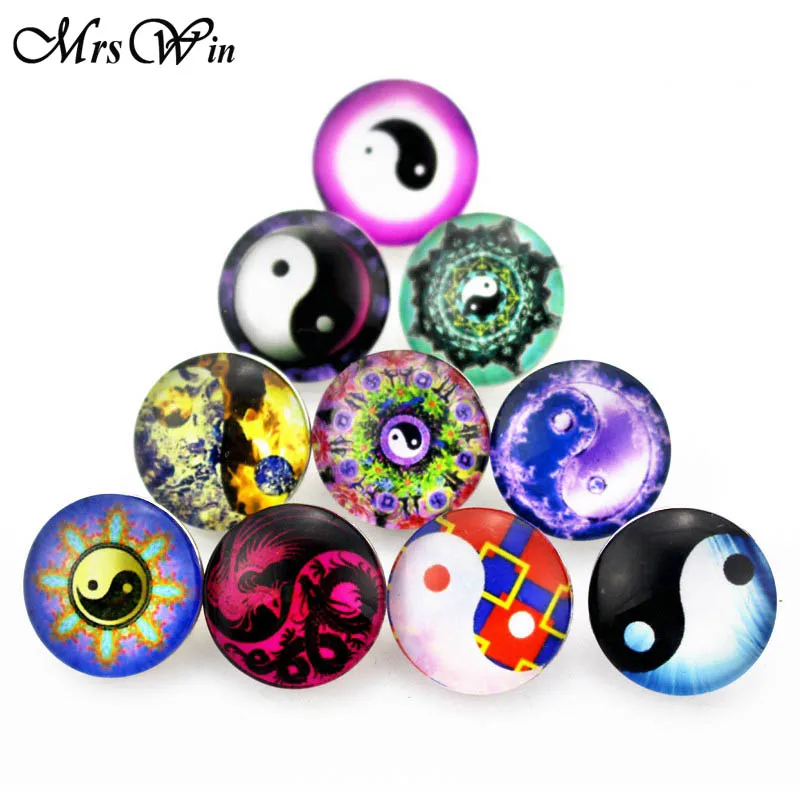 10 шт./лот Новые оснастки ювелирные изделия Красочные Глаза имбирь 18 мм стеклянные
