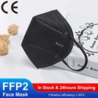 10-100 штук ffp2mask CE Mascarillas Kn95 сертифицированная маска fpp2 одобренные черные маски респираторная маска для женщин и мужчин ffpp2