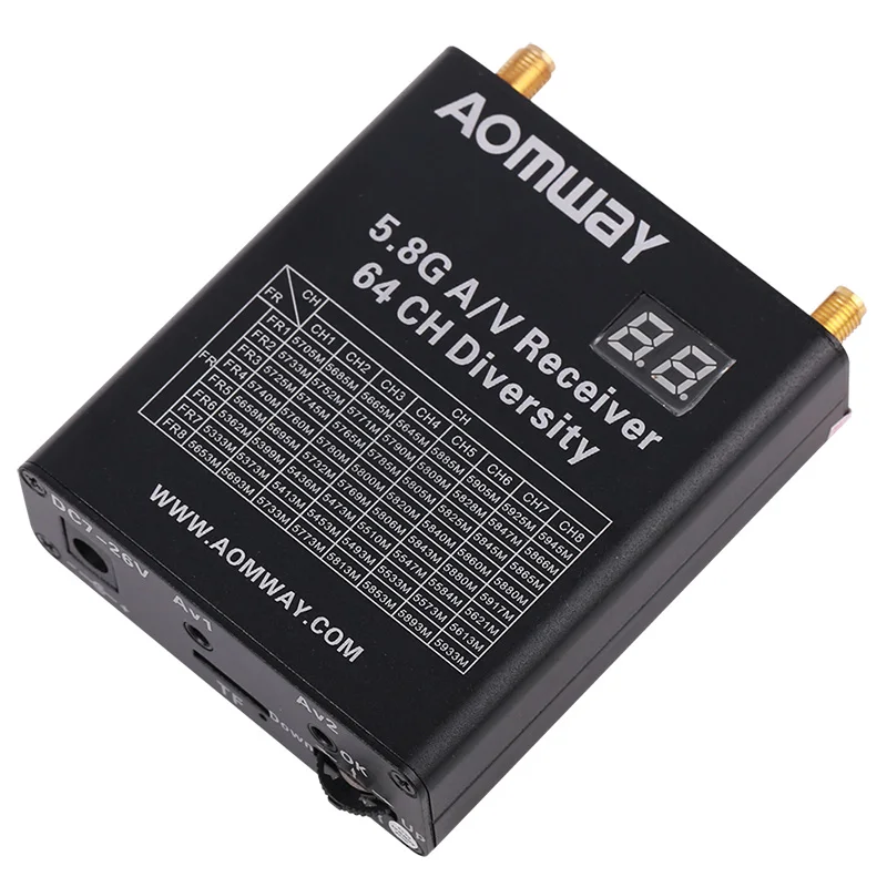 Беспроводной видеоприемник Aomway 5 8g 8 ГГц 48 каналов Rx w/DVR телеметрический