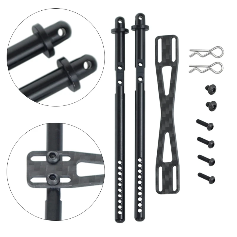 Задний корпус из углеродного сплава с зажимом для Axial SCX10 II 90046 RC Crawler|Аксессуары