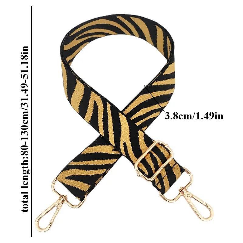 Fashion Zebra Pattern Crossbody Bag Strap Adjustable DIY Handbag Strap Women Shoulder Bag Handles Bag Accessories Bag Handles