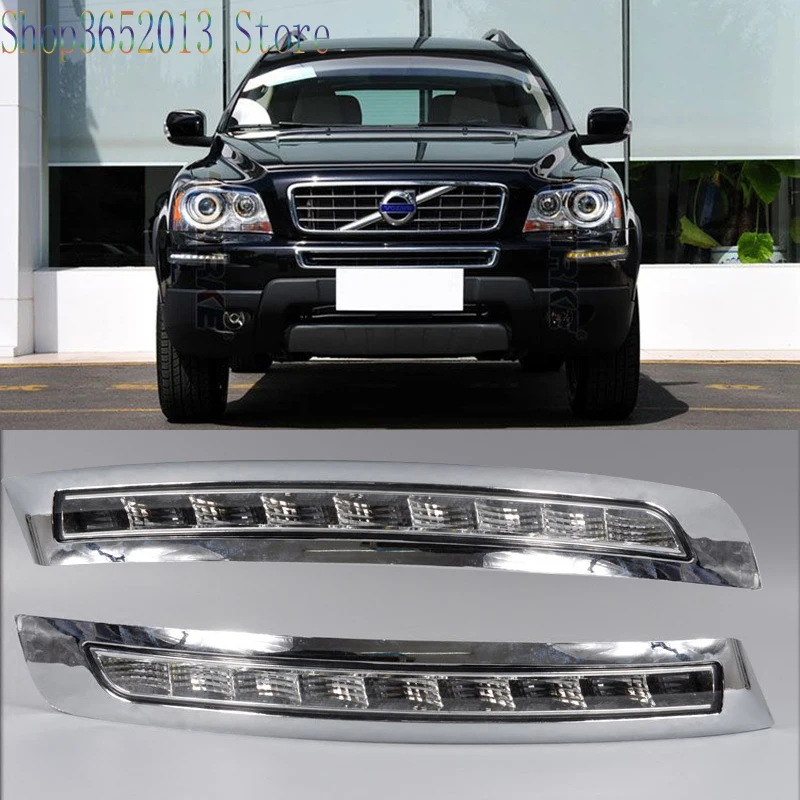 Для Volvo XC90 2007 2013 светодиодный DRL Дневной светильник тумана Светильник Автомобиля