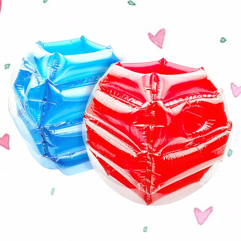 

2pcs Inflatable Bucket Ball Funny Outdoor Sports Game Body Bumper for Kids Children (Blue and Red)