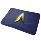 Коврик для входной двери Звездного флота, коврик для ванной, rbpartner программа Startrek, оригинальная серия Кот Китти, силуэт Звездного флота, золотой