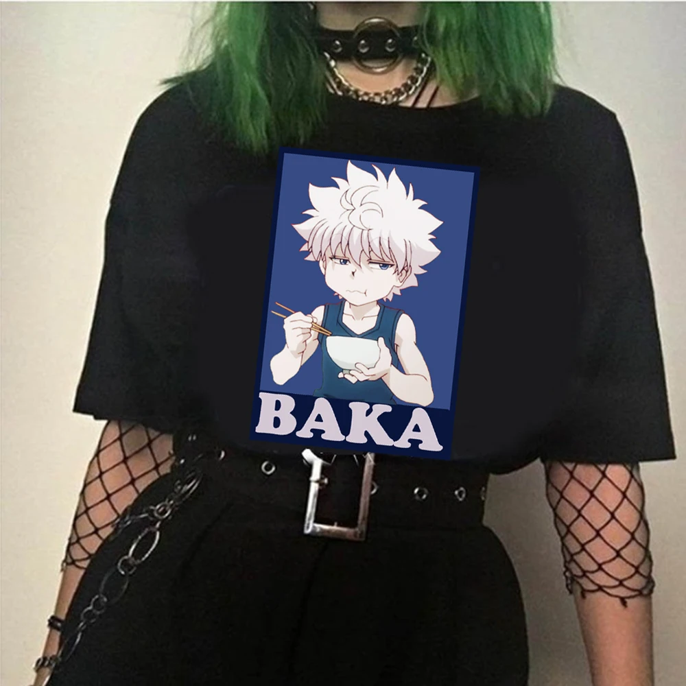

2020 Hunter X футболка с изображением охотника Killua Zoldyck; Сапожки в стиле бака классический классика комиксов аниме Япония хлопковые унисекс», Оча...