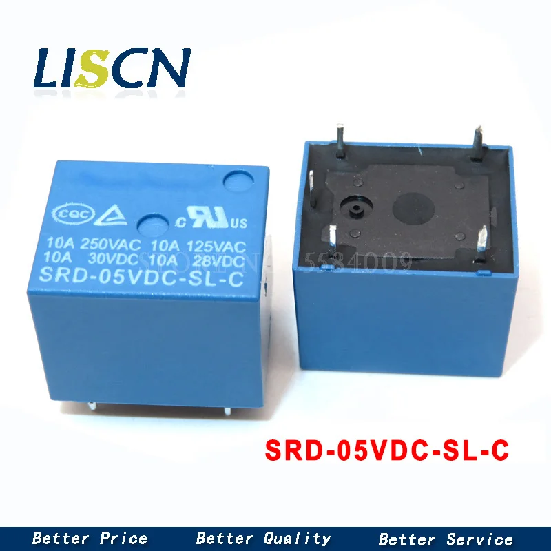1 шт. SRD-03V 05 в 06VDC-SL-C 5-контактное силовое электромагнитное реле SRD-03VDC-SL-C SRD-06VDC-SL-C