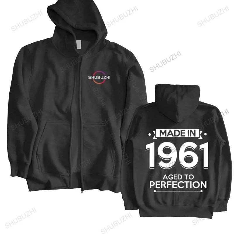 

men autumn clothing sweatshirt vintage hoody Made in 1961. Aged to Perfection sweatshirts hooded Men man brand fashion hoodie