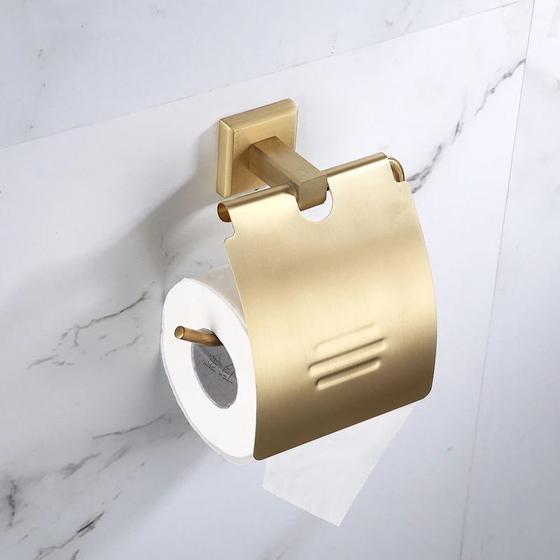 Аксессуары для ванной комнаты из твердой латуни Золотая Полка полотенец 60 см