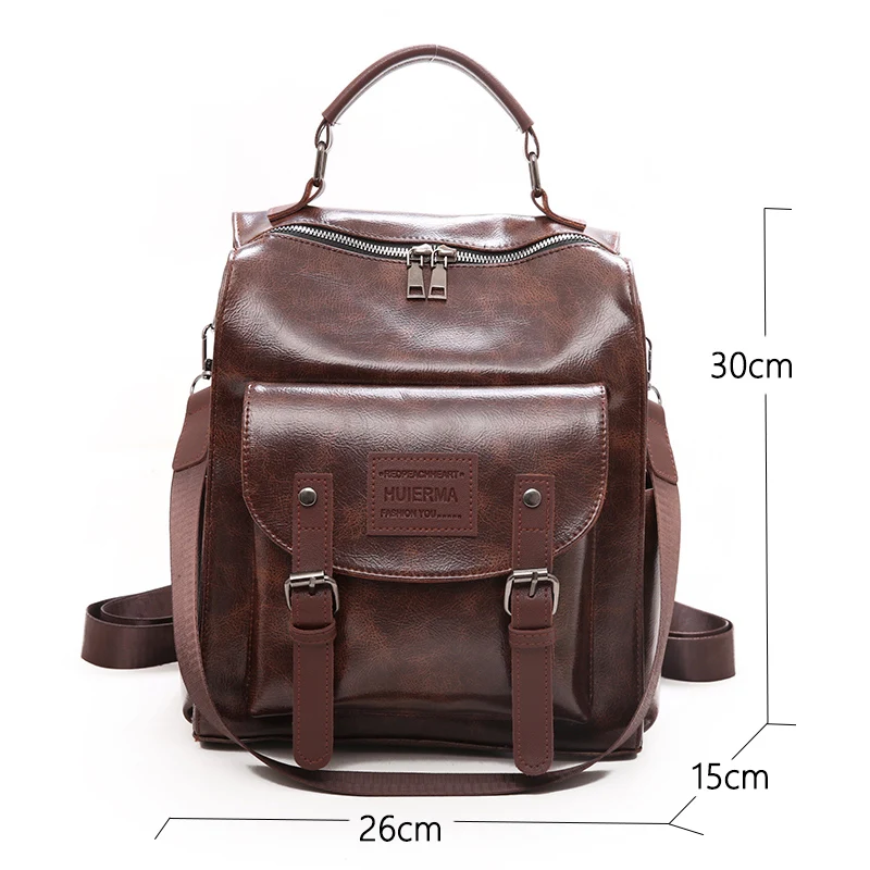 

Women PU Leather Backpack Fashion Rucksack Brand Designer Shoulder Bag Large Capacity Travel Backpack School Bags Mochila Mujer