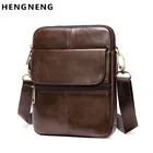 Сумка на плечо мужская из натуральной кожи, маленький чемоданчик кросс-боди для телефона, тонкие дизайнерские портфели
