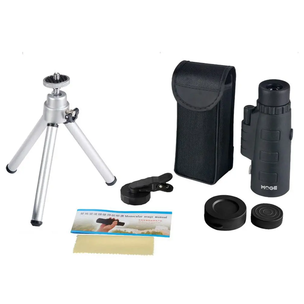 50X60 Zoom Monocular Optical HD Lens Telescope With Tripod & Mobile Phone Clip High Definition Watching Sightseeing Telescope|Объективы