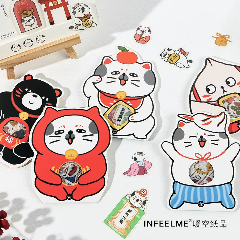 40 шт./упак. Kawaii Cat Japanese Decoration стикер для канцелярских товаров Diy Ablum дневник в стиле