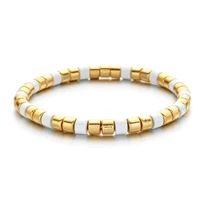new fashion women party jewelry elastic rope bracelet bead women bracelets bangles white gold color boho handmade gift wholesale