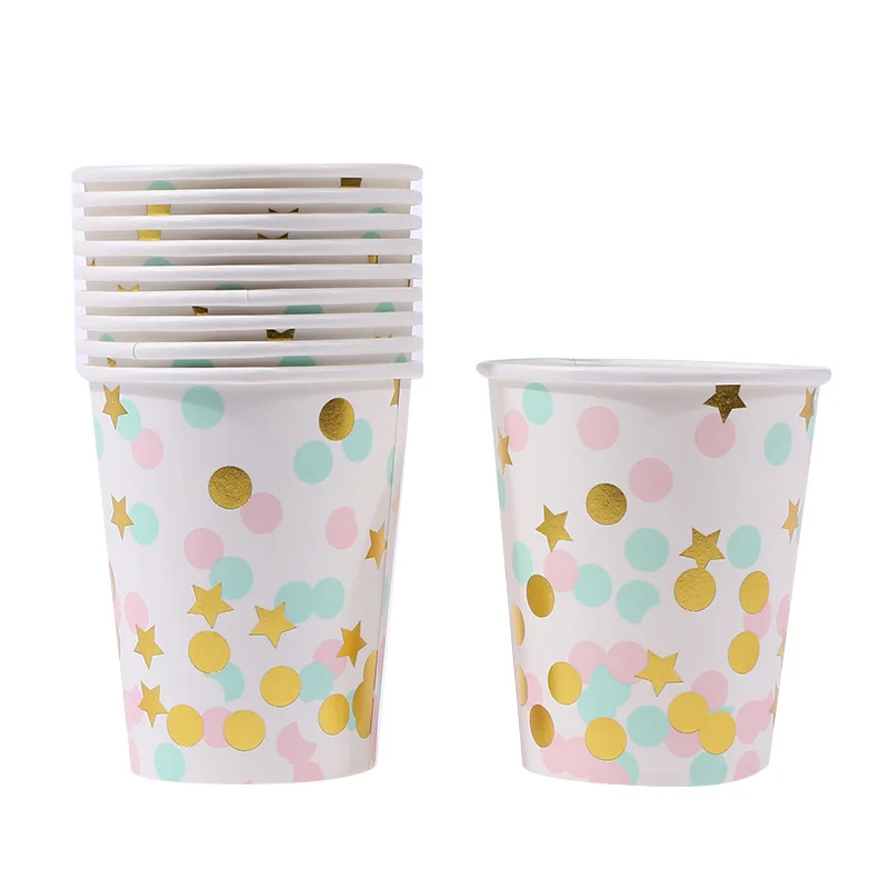 Свадебные одноразовые столовые приборы вечерние бумажные тарелки кружка с