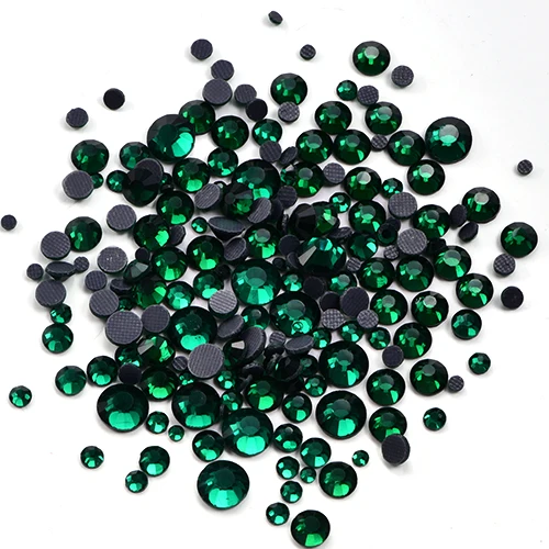 Emerald 1000 шт Разноцветные стразы DMC горячей фиксации с плоским основанием DMC горячей фиксации стразы DMC украшения для одежды E7082 - Цвет: Emerald