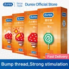 Латексные презервативы Durex, 3D презервативы с шипами для ледяного огня, ребристый точечный, для пениса, интимные товары для взрослых, резиновые презервативы