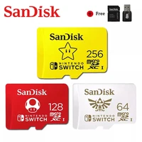 newest sandisk micro sd card 128gb 64gb 256gb u1 sdxc compatible with nintendo switch memory sd card transflash tf card