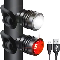 1pc led bike lights usb rechargeable bicycle rear light mtb road bike taillight safety warning cycling front tail lamp