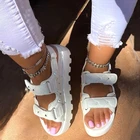 Сандалии женские в стиле ретро с цветочным принтом, модные дизайнерские, мягкая толстая подошва, мягкая подошва, Спортивная пляжная обувь