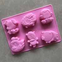12 chinese zodiac animals series silicone cake mold soap molds decoration mould