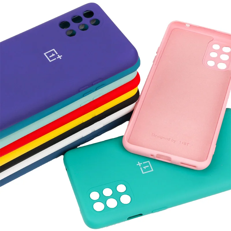 Оригинальный чехол Oneplus 8T из жидкого силикона мягкая отделка защитный детская