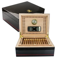 guevara cigar humidor box portable cigar case w humidifier hygrometer cigar humidor sigaren cedar wood box cohiba cigars