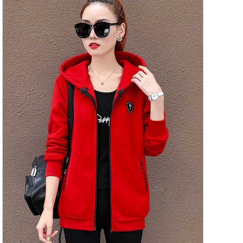 

Толстовка Женская осенне-зимняя модная простая повседневная мягкая Свободная куртка в Корейском стиле высокого качества