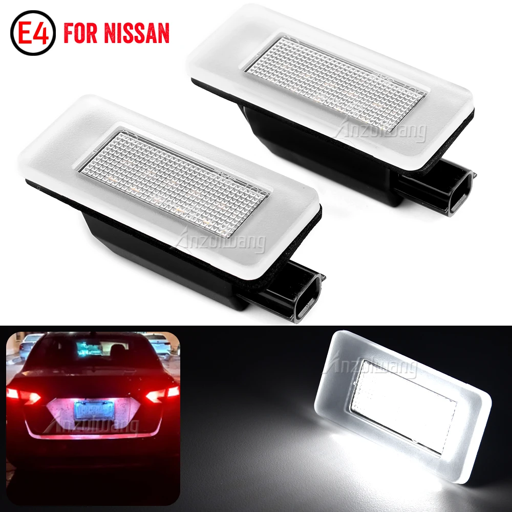 

2Pcs Canbus LED License Number Plate Light Lamp For Nissan Serena C27 Altima Suzuki Landy Dacia Duster 2017 2018 2019 2020 2021